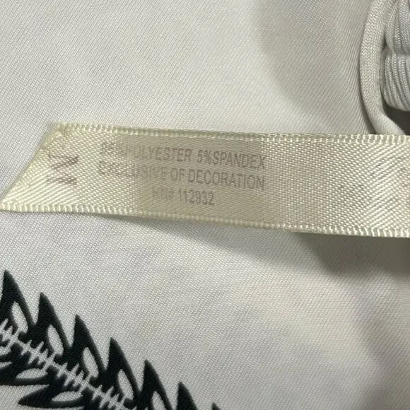 Cristina Love White Smocked Sundress Black Bandana Paisley Mandala Print Medium - Picture 7 of 7